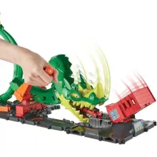 Mattel Hot Wheels sárkányhurok pályaszett tűzoltóautóval