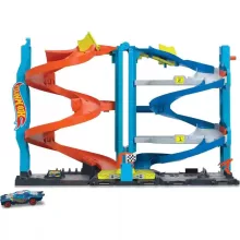 Mattel Hot Wheels 2 az 1-ben átalakítható versenytorony kisautóval
