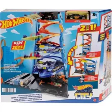 Mattel Hot Wheels 2 az 1-ben átalakítható versenytorony kisautóval