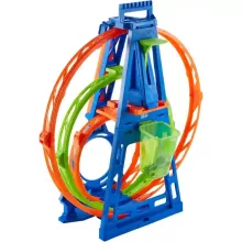 Mattel Hot Wheels 3 az 1-ben tripla hurok ugratópálya játékszett
