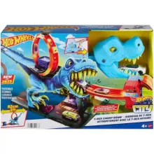 Mattel Hot Wheels T-rex hurokpálya kisautóval (csomagolássérült)
