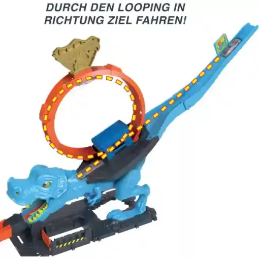 Mattel Hot Wheels T-rex hurokpálya kisautóval (csomagolássérült)