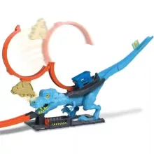 Mattel Hot Wheels T-rex hurokpálya kisautóval (csomagolássérült)