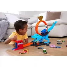 Mattel Hot Wheels T-rex hurokpálya kisautóval (csomagolássérült)