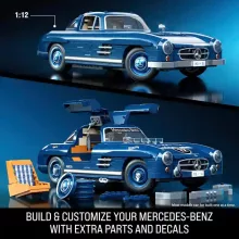Mattel Brick Shop Hot Wheels Premium Mercedes-Benz 300 SL építőjáték kisautóval