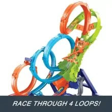 Mattel Hot Wheels 4-es hurok motorizált versenypálya, 68cm magas