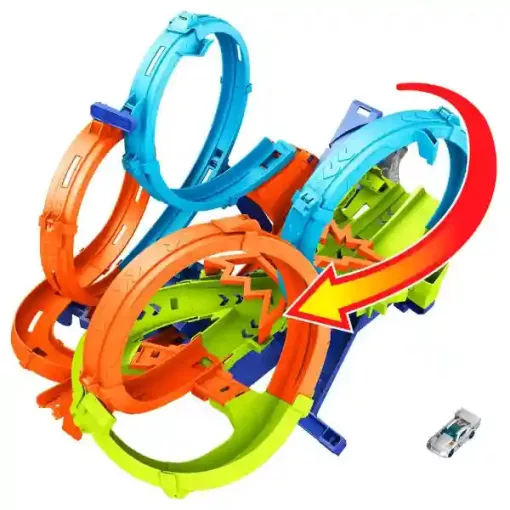 Mattel Hot Wheels 4-es hurok motorizált versenypálya, 68cm magas