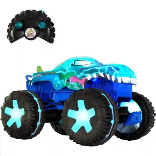 Mattel Hot Wheels távirányítós RC Mega-Wrex Alive interaktív autó, Monster Trucks Power Smashers