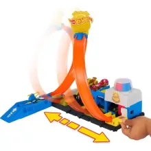 Mattel Hot Wheels szuper rendőrség pályaszett rendőrautóval, rendőrkapitányság