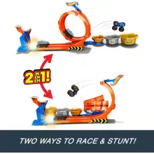 Mattel Hot Wheels Monster Trucks 2 az 1-ben hurok és ugrató pályaszett