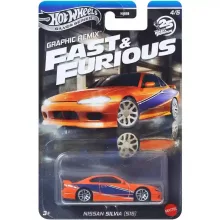 Mattel Hot Wheels Fast & Furious Graphic Remix Nissan Silvia (S15) kisautó
