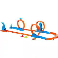 Mattel Hot Wheels 3 az 1-ben tripla hurok pályaszett