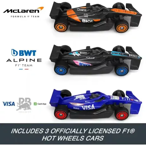 Mattel Hot Wheels Racing Formula 1 sprintfutam versenypálya 3 versenyautóval