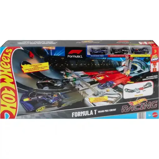 Mattel Hot Wheels Racing Formula 1 Grand Prix motorizált versenypálya 3 versenyautóval