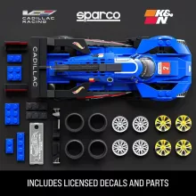 Mattel Brick Shop Hot Wheels Cadillac Project GTP Hypercar építőjáték kisautóval
