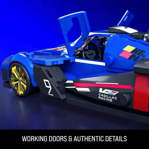 Mattel Brick Shop Hot Wheels Cadillac Project GTP Hypercar építőjáték kisautóval