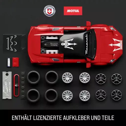 Mattel Brick Shop Hot Wheels Maserati MC20 építőjáték kisautóval