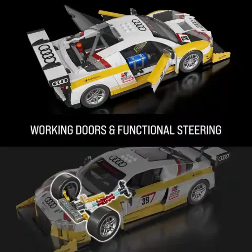 Mattel Brick Shop Hot Wheels '15 Audi R8 LMS építőjáték kisautóval