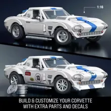 Mattel Brick Shop Hot Wheels Chevrolet Corvette Grand Sport építőjáték kisautóval