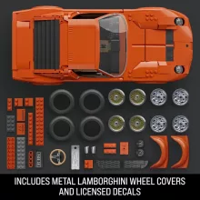 Mattel Brick Shop Hot Wheels Premium Lamborghini Miura P400 SV építőjáték kisautóval