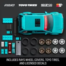 Mattel Brick Shop Hot Wheels Custom '90 Honda Civic EF építőjáték kisautóval (csomagolássérült-új)