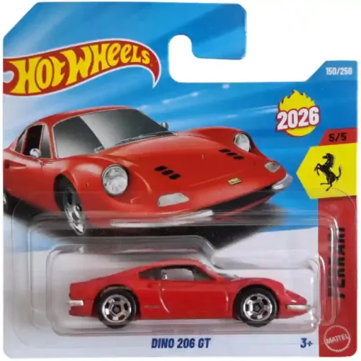  Mattel Hot Wheels Ferrari Dino 206 GT kisautó