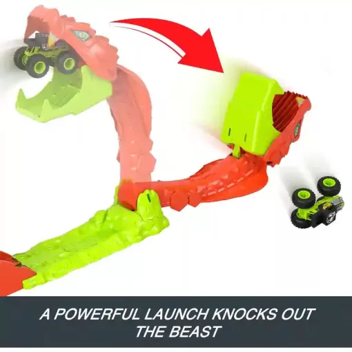 Mattel Hot Wheels Monster Trucks kígyómarás pályaszett Bone Shaker autóval