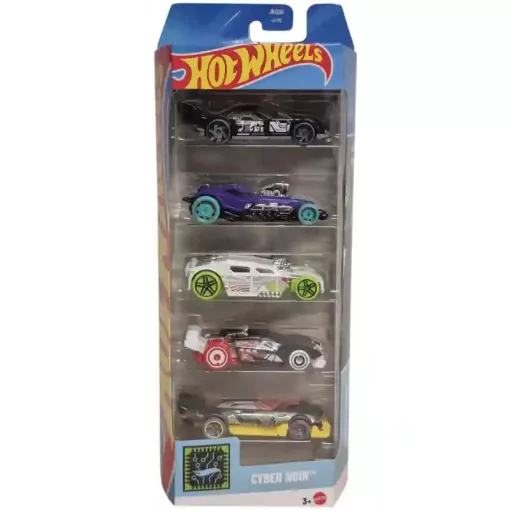 Mattel Hot Wheels kisautók 5 darabos szett - Cyber Noir™
