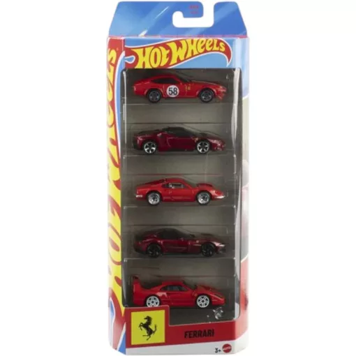 Mattel Hot Wheels kisautók 5 darabos szett - Ferrari