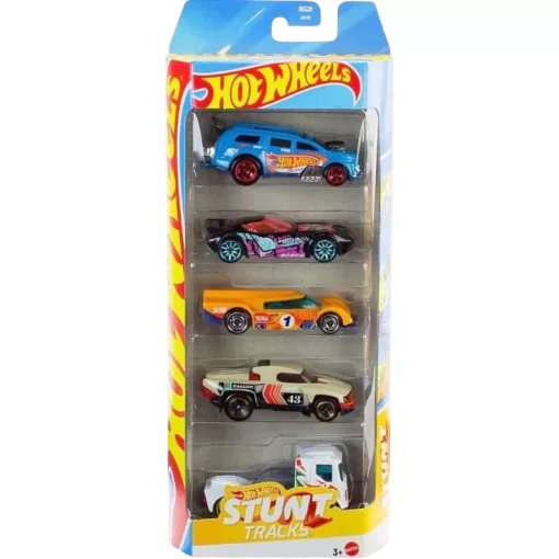 Mattel Hot Wheels kisautók 5 darabos szett - Stunt Tracks