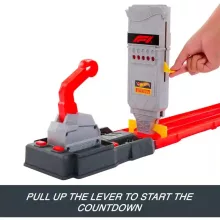 Mattel Hot Wheels Racing Formula 1 célegyenes versenypálya 2 versenyautóval