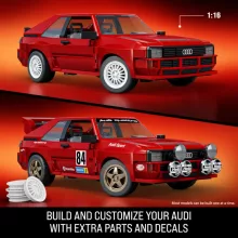Mattel Brick Shop Hot Wheels '84 Audi Sport Quattro építőjáték kisautóval