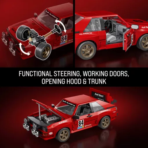 Mattel Brick Shop Hot Wheels '84 Audi Sport Quattro építőjáték kisautóval