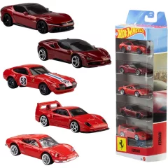 Mattel Hot Wheels kisautók 5 darabos szett - Ferrari