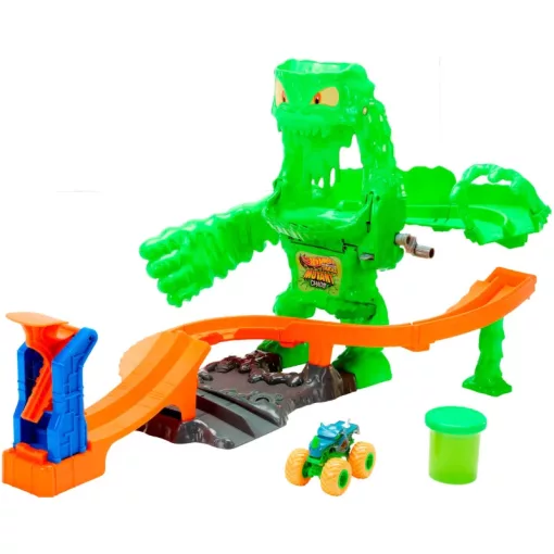 Mattel Hot Wheels Monster Trucks Mutant Chaos slimeszörny pályaszett