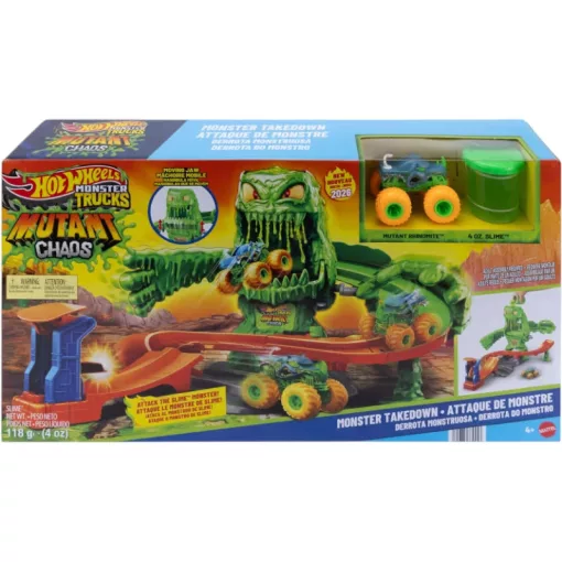 Mattel Hot Wheels Monster Trucks Mutant Chaos slimeszörny pályaszett