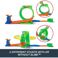 Mattel Hot Wheels Monster Trucks Mutant Chaos hurok kihívás ugratópálya slime-mal