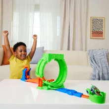 Mattel Hot Wheels Monster Trucks Mutant Chaos hurok kihívás ugratópálya slime-mal