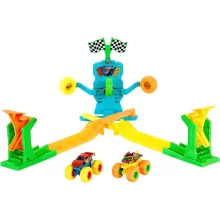 Mattel Hot Wheels Monster Trucks Neon Smashers 2 az 1-ben űtközések versenypálya