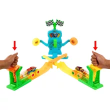 Mattel Hot Wheels Monster Trucks Neon Smashers 2 az 1-ben űtközések versenypálya