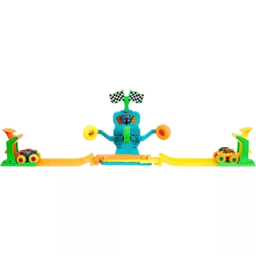 Mattel Hot Wheels Monster Trucks Neon Smashers 2 az 1-ben űtközések versenypálya