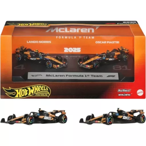  Mattel Hot Wheels Premium McLaren Formula 1 Team kisautó készlet