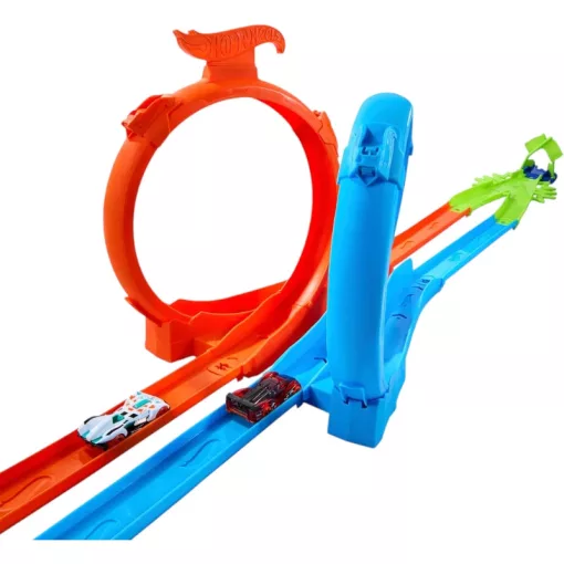  Mattel Hot Wheels dupla hurok versenypálya készlet kisautókkal
