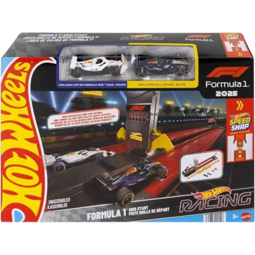 Mattel Hot Wheels Racing Formula 1 célegyenes versenypálya versenyautókkal