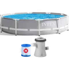   Intex Prism Frame fémvázas medence vízforgatóval 305 x 76 cm