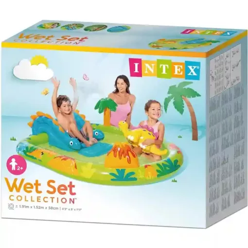 Intex felfújható dinoszaurusz medence játszótér 191 x 152 x 58 cm