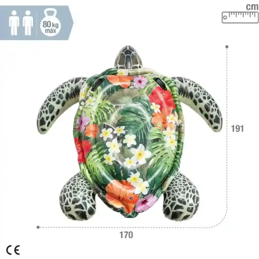 Intex felfújható teknős strandmatrac 191 x 170 cm