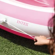 Intex felfújható csónak alakú strandmatrac napellenzővel 257 x 135 cm