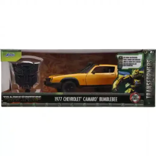 Jada Toys - Transformers: 1977 Chevrolet Camaro Bumblebee fém játékautó 22cm emblémával