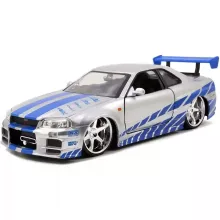 Jada Toys - Halálos iramban: Brian's Nissan Skyline GT-R (R34) fém játékautó 19cm